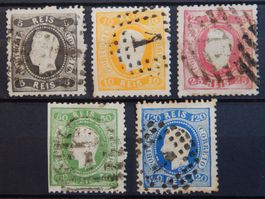 Portugal Kat. 25-32 gest. 1867 Kat. 470 Euro