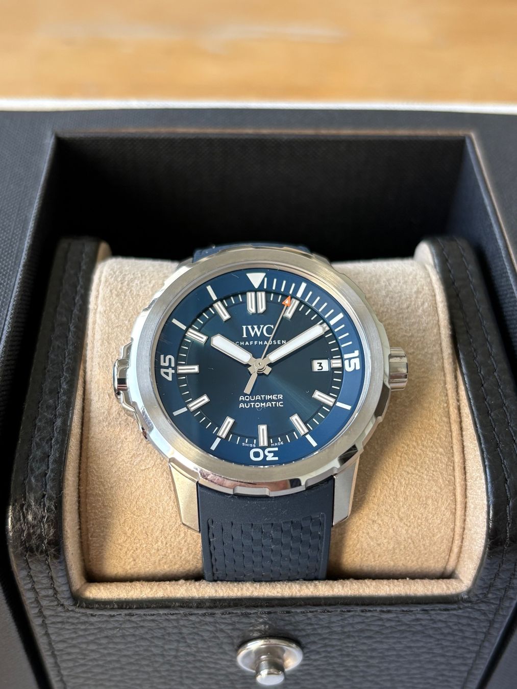 IWC Uhren: IWC Aquatimer Automatic Blue 42mm mit Garantie – Gebraucht aus Birsfelden von Mynos 9