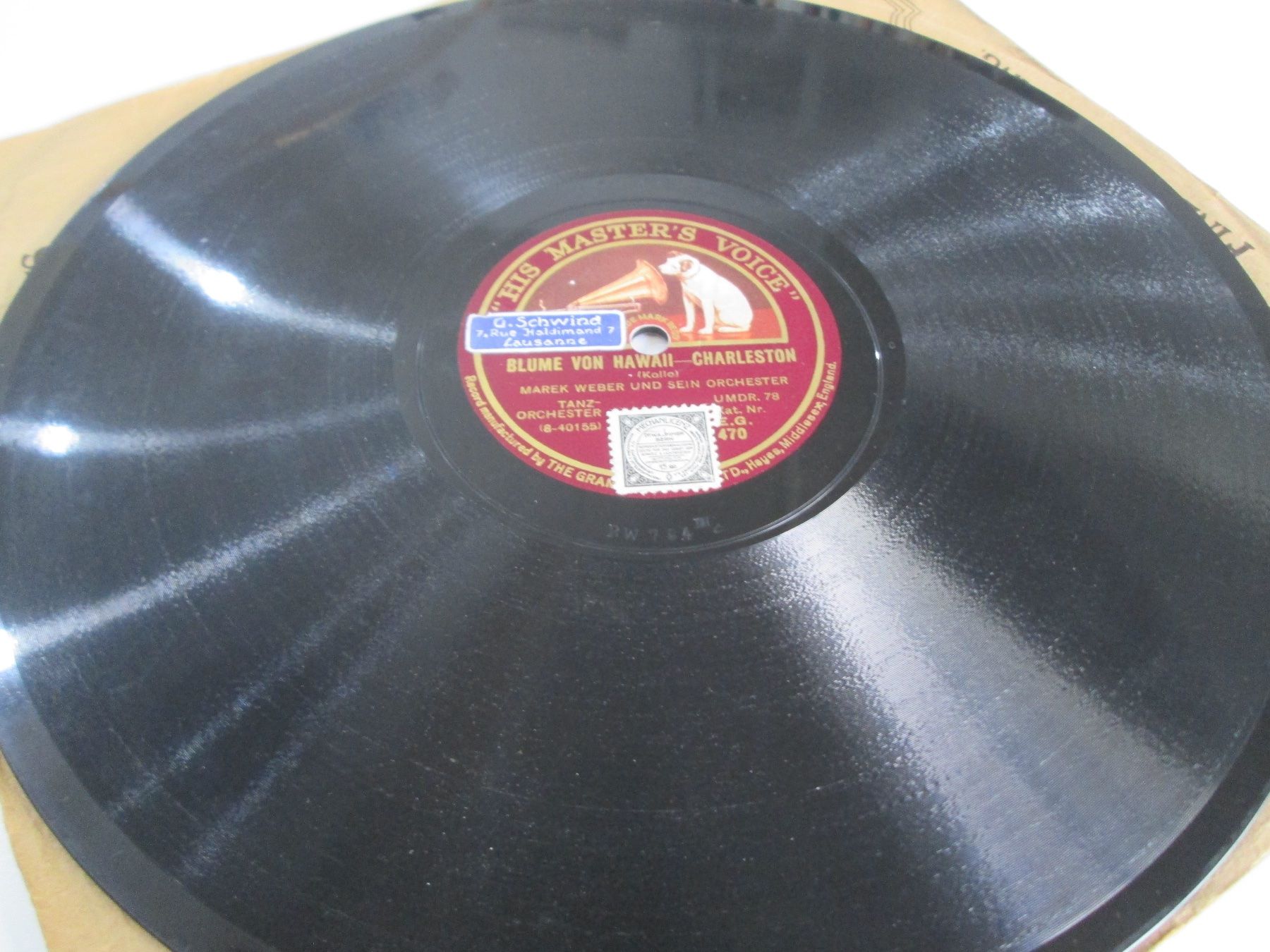 Schallplatten: DISQUES 78 TOURS – Gebraucht aus Lausanne von Leag 3
