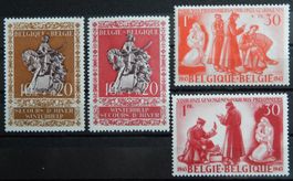 Belgien Kat. 624-627 **/* 1943
