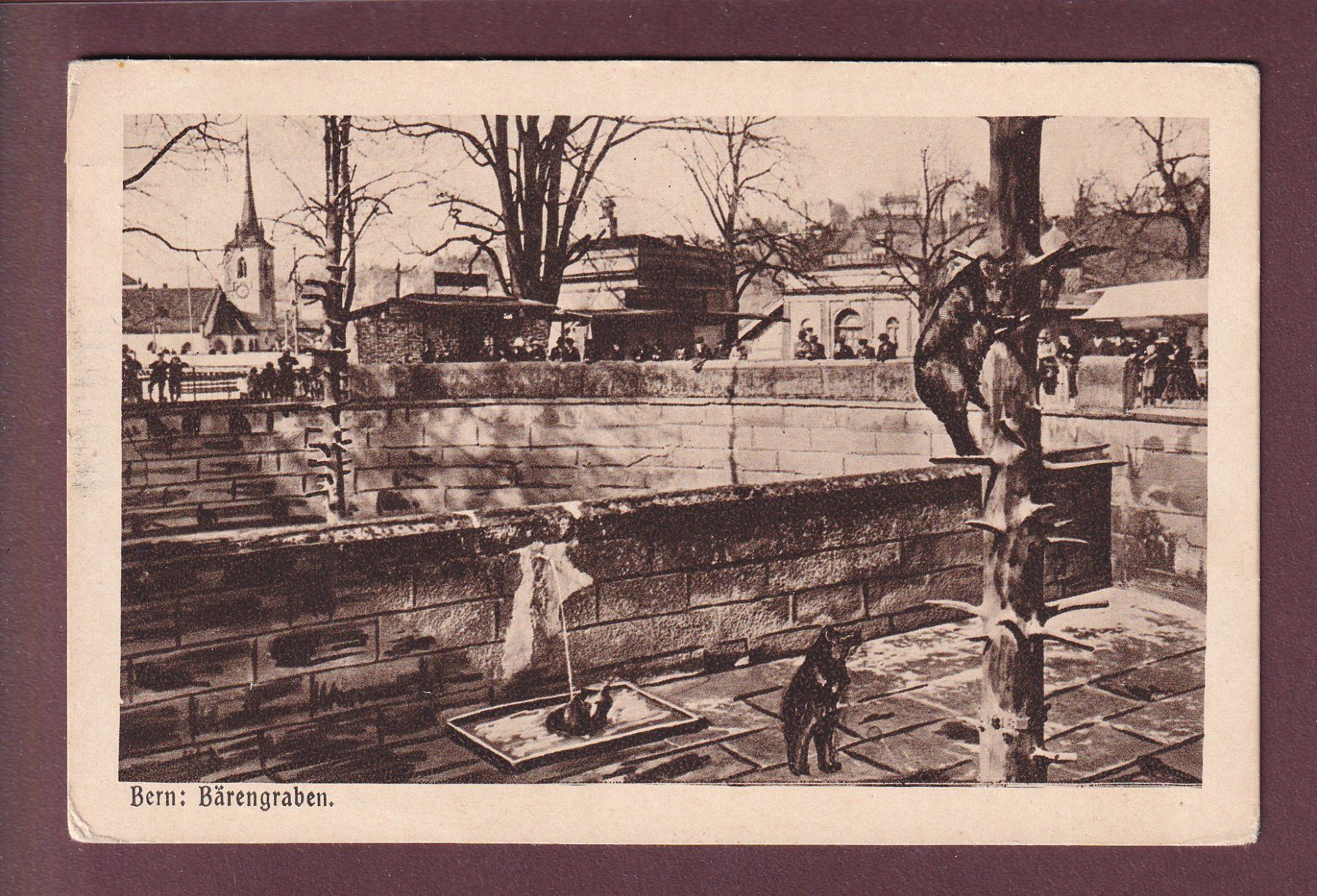 Cartoline postali: BERN - Bärengraben - 1926 – Usato da Pully venduto da nicecards