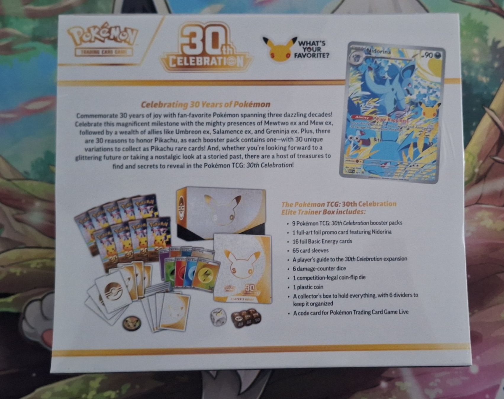 Pokémon Carte collezionabili: 30th Celebration Elite Trainer Box - Elite Trainer Boxes – Nuovo e nell'imballaggio originale da Naters venduto da poketrade11 2