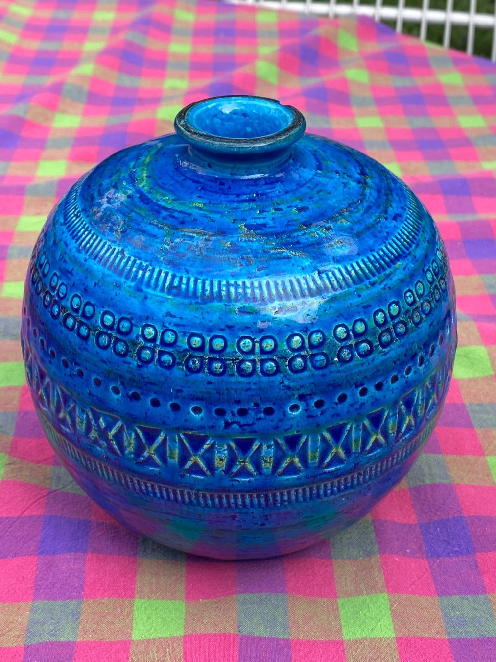 Vasi & Recipienti: Blaue Keramikvase 60er Italien – Usato da solothurn venduto da soko75 4