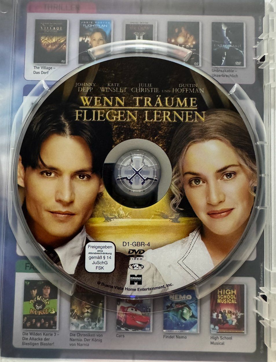 Tutti i DVDs: DVD - WENN TRÄUME FLIEGEN LERNEN - JOHNY DEPP - KATE WINSLET – Usato da Wisen venduto da gigisna 1