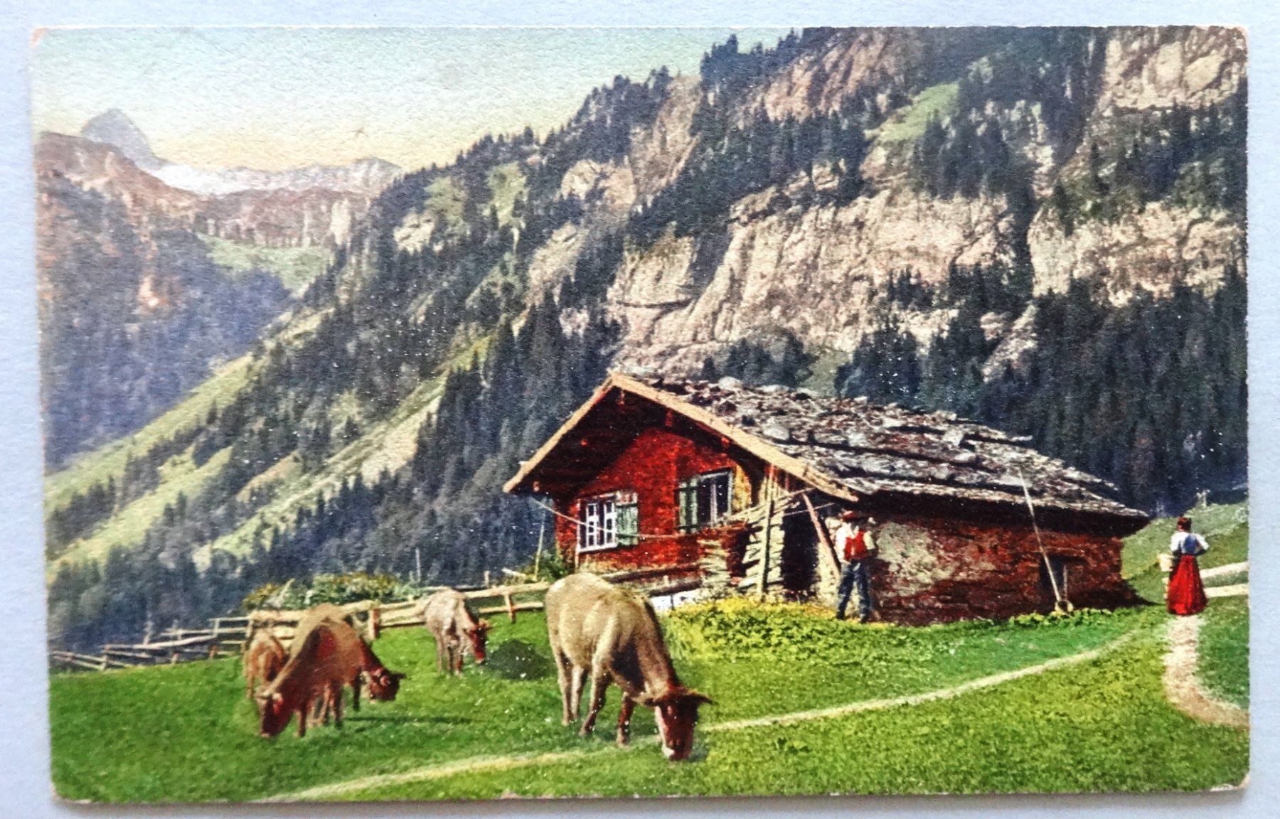 Cartoline postali: Au pâturage – Usato da Fétigny venduto da Billy2miny