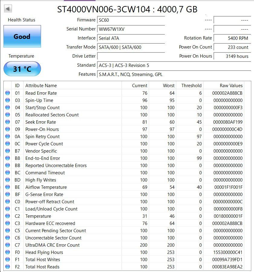 Seagate Disques durs: Disque dur NAS Seagate IronWolf 4 TB – D'occasion à Tramelan par karakol8125 1