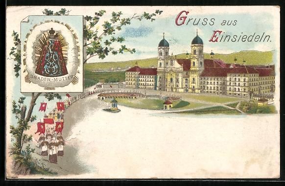 Cartes postales: Litho Einsiedeln, Gnaden-Mutter, Blick z – D'occasion à Berlin par bartko-reher