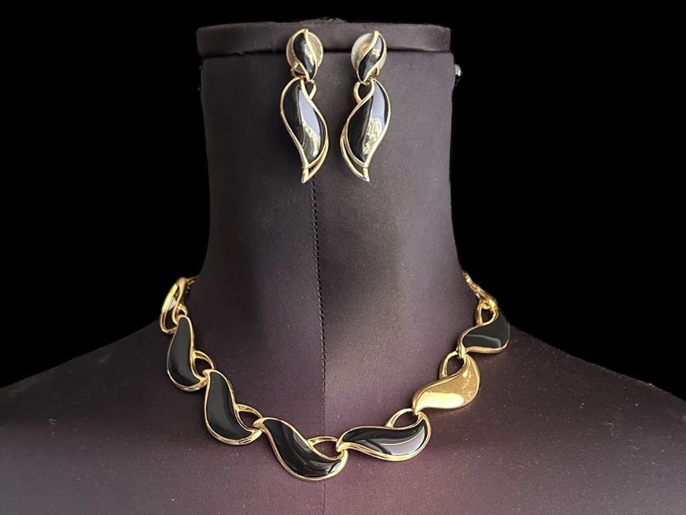 schmuck 1960 LuxusModeschmuck Halskette Ohrringe