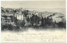 NEUCHÂTEL Cité de l'Ouest gel. 1904 n. Teufen