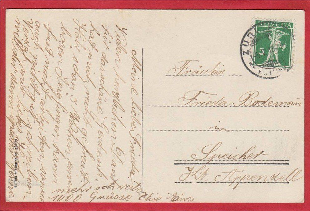 Cartoline postali: ZÜRICH V ST. ANTONIUS-KIRCHE – Usato da Grüningen venduto da Kartenlaube 1