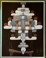 interessantes Gemälde von Rudolf Surer 1979     (ID H321)