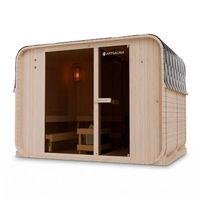 Outdoor Fasssauna BERGAMO XXL mit Ofen (9kW) - 308x220x225cm