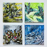 KEK - Miniatures pentures à l'huile sur toile "LES SAISONS"
