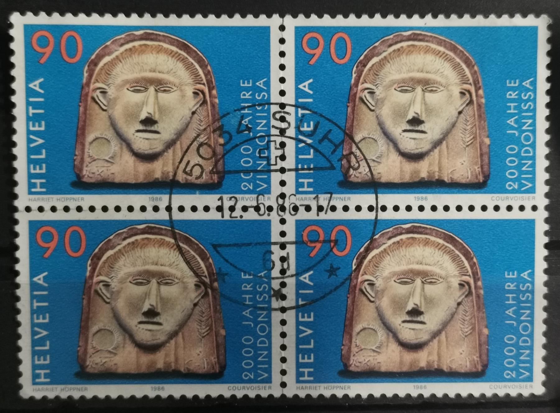 Tutti i francobolli: 1986 Vindonissa Windisch Viererblock – Usato da Dübendorf venduto da goeggi79