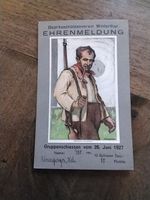 Carte de tir  / Ehrenmeldung 1927 Winterthur