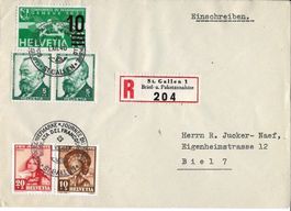 Pro Juventute 1940, Tag der Briefmarke, R-Brief, Sonderbrief