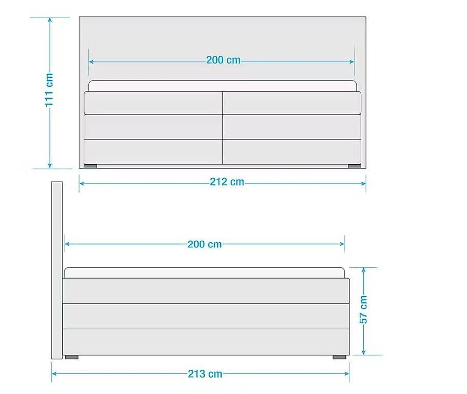 Letti: Boxspringbett 200 x 200 - Neuwertig – Usato da Adlikon b. Regensdorf venduto da ammadope 2