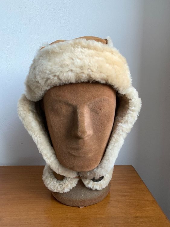 Sheepskn Trapper Ushanka Avator Russan Fur Hat Unsex PEACH BROWN