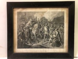 Radierung Ludwig Vogel Tells Apfelschuss , gerahmt