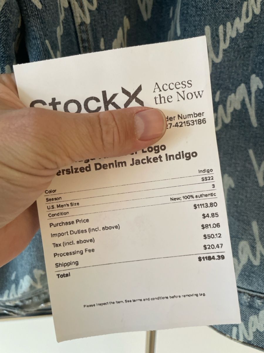 Balenciaga Giacche: Balenciaga All Over Logo Jeans Jacke – Usato da Wittenbach venduto da therealmoonstone 5