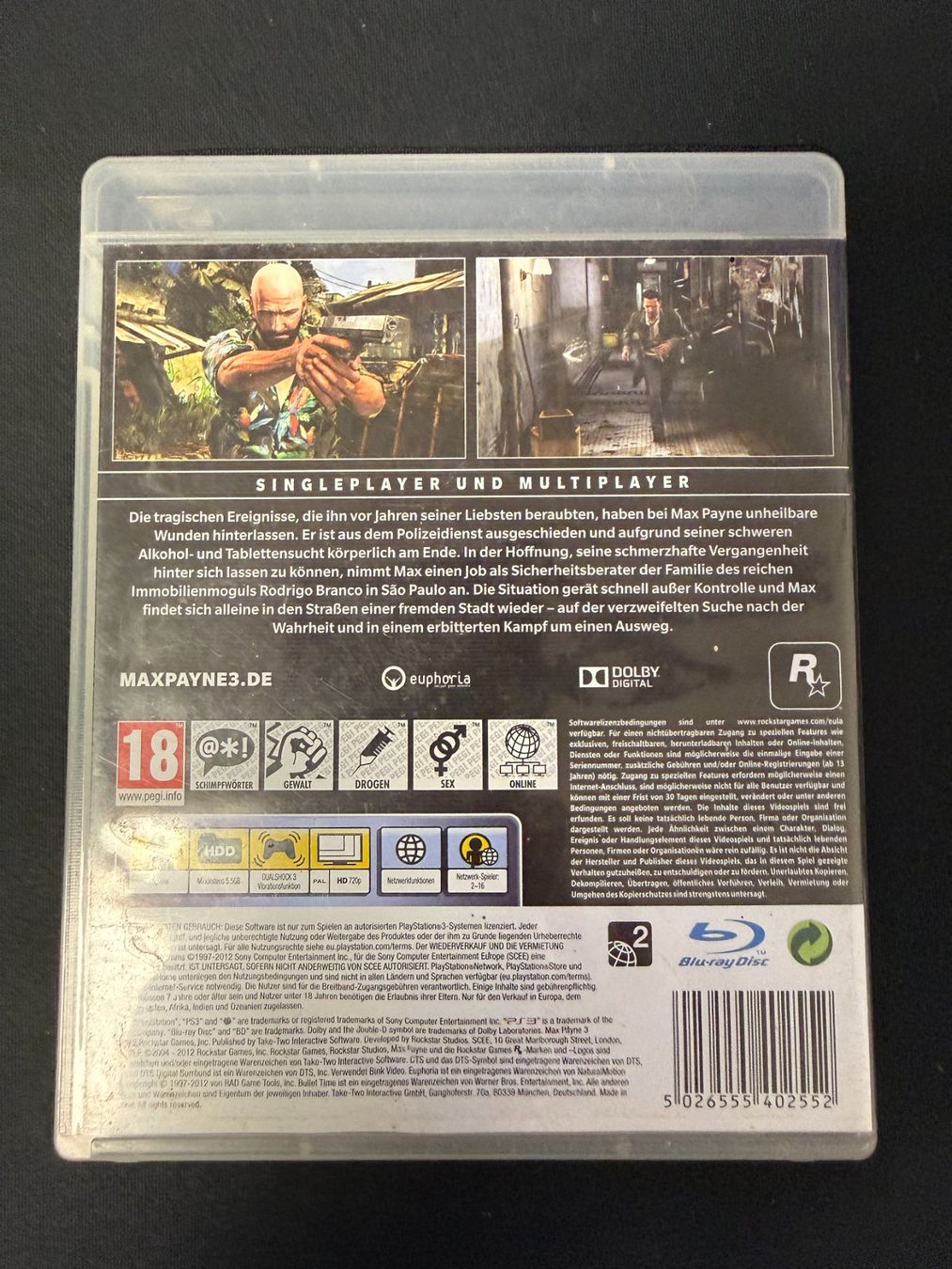 Sony Spiele: Max Payne 3 - PS3 – Gebraucht aus Pont-de-la-Morge von Darfal 2
