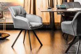 Stuhl Lounger Stoff Esszimmer drehbar NEU SOFORT