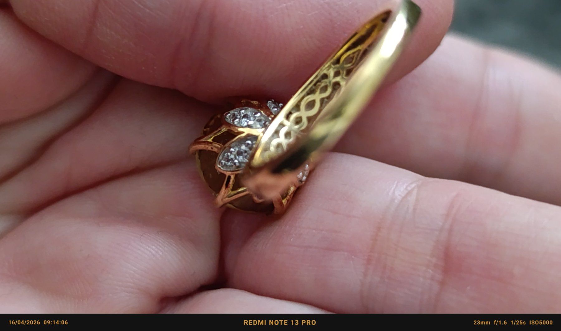 Anelli: Bague argent plaqué or & Citrine Madere! – Usato da Genève venduto da EcrinVintage 3