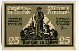 Notgeld "25 Pfennig. Kevelaer 1921".