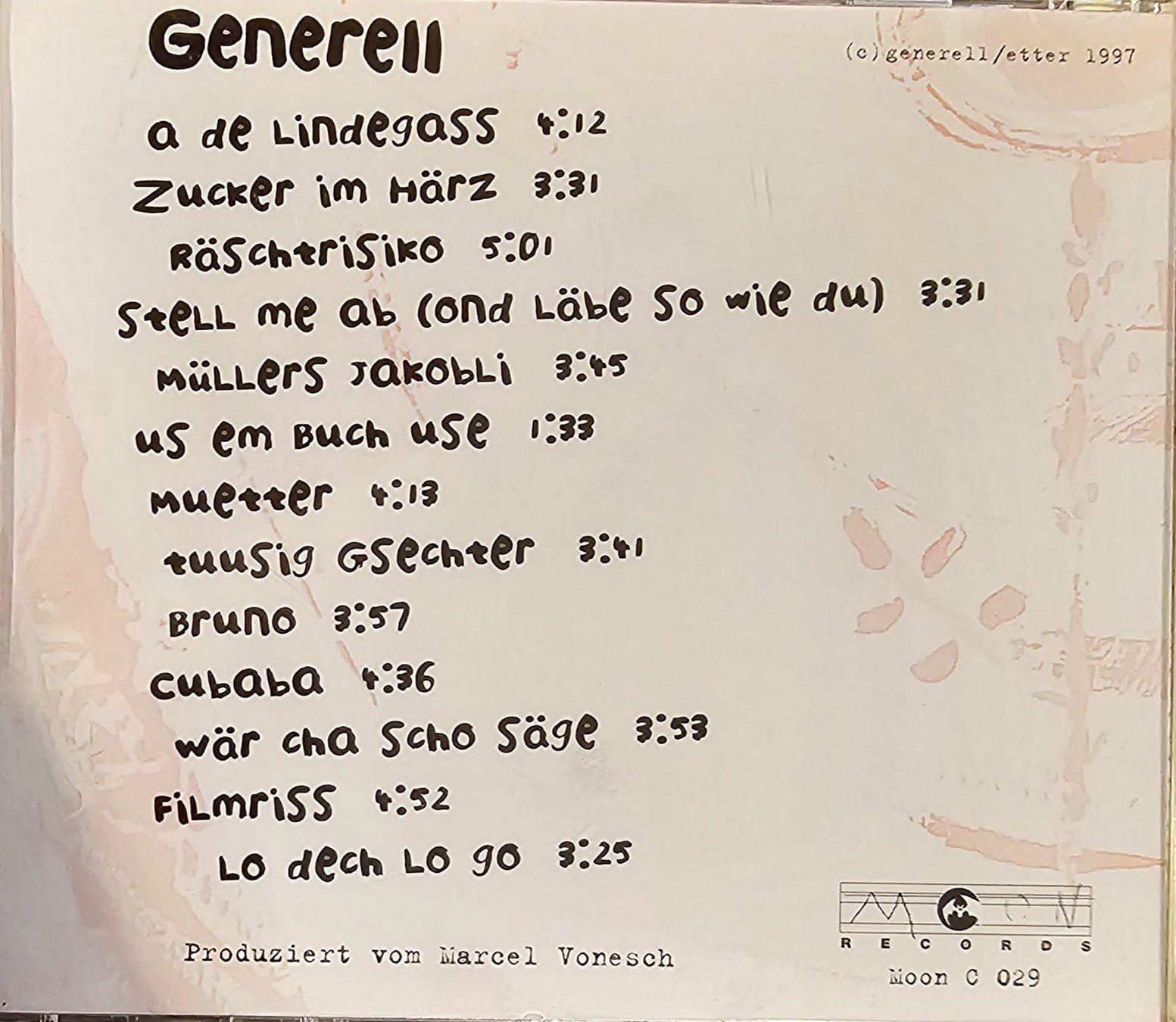 CD: Generell - Generell – Usato da Wahlen b. Laufen venduto da Cg10 2