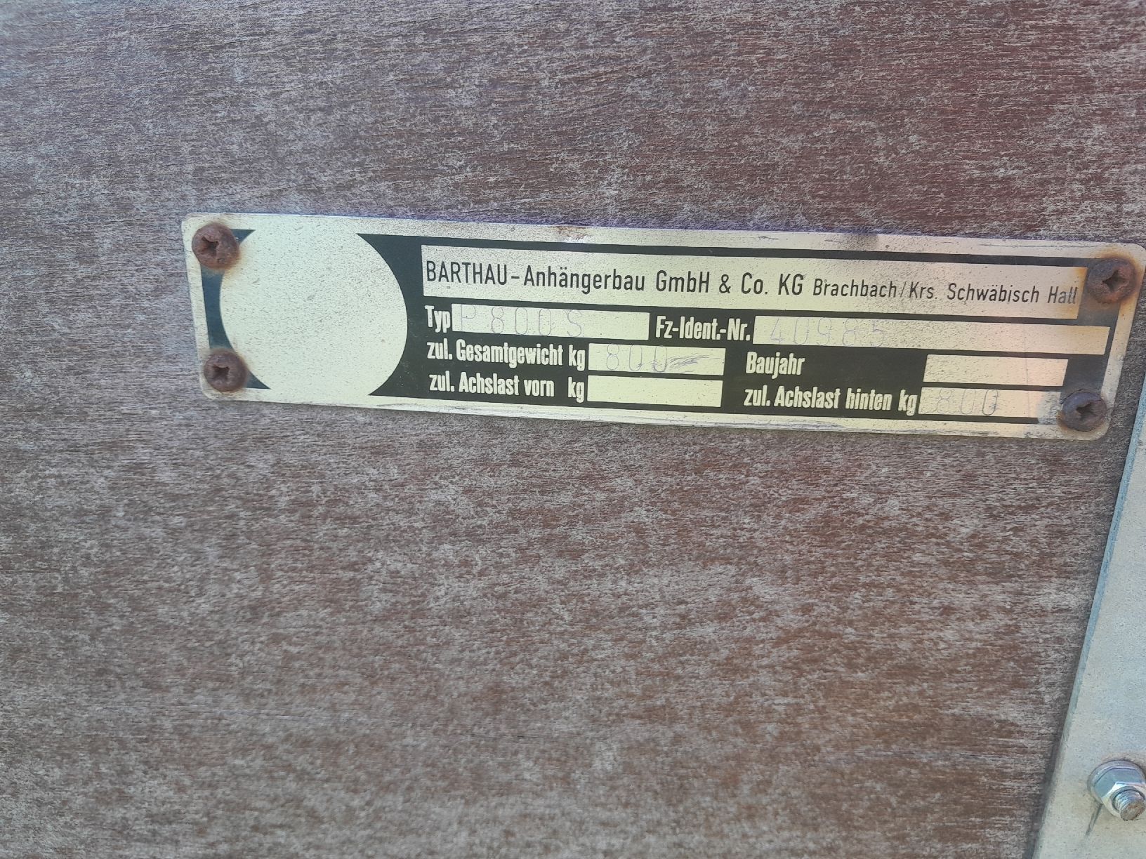 Barthau Rimorchi: Barthau Viehanhänger mit Blache – Usato da Walde SG venduto da pas_77rb 5