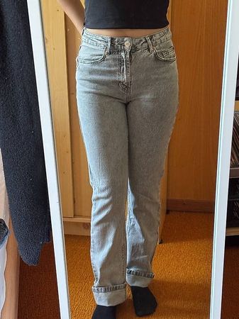Jeans straight gris