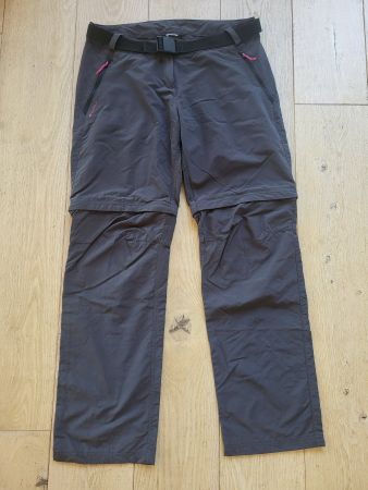 Wanderhose kurzumwandelbar Grösse M Damen dunkelgrau