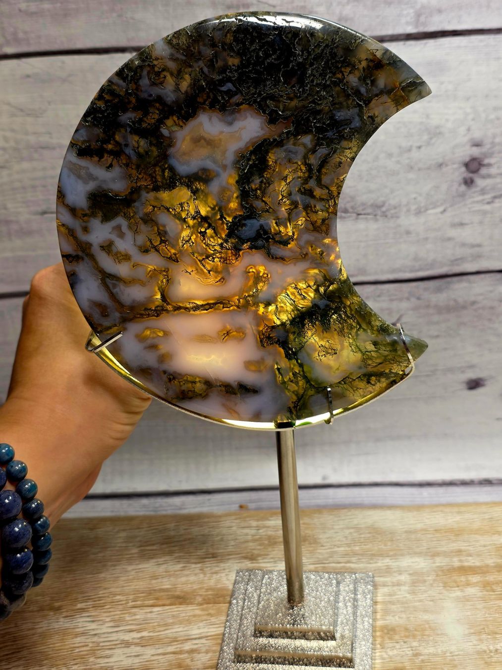 Minerali & Pietre curative: Moosachat Mond 431g – Nuovo (secondo la descrizione) da Matzingen venduto da Shay_Crystalz 1