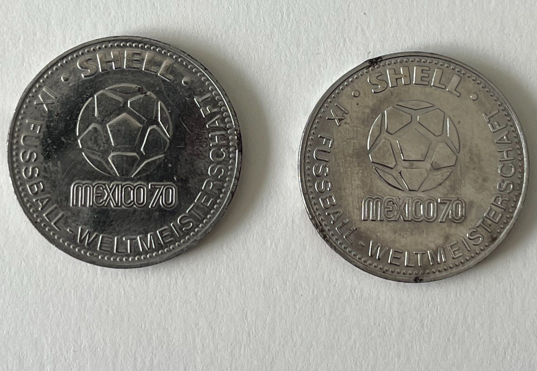 Medaglie: 2 medailles shell Berti Vogts Mexico 1970 – Usato da Carouge GE venduto da Pierre48 1