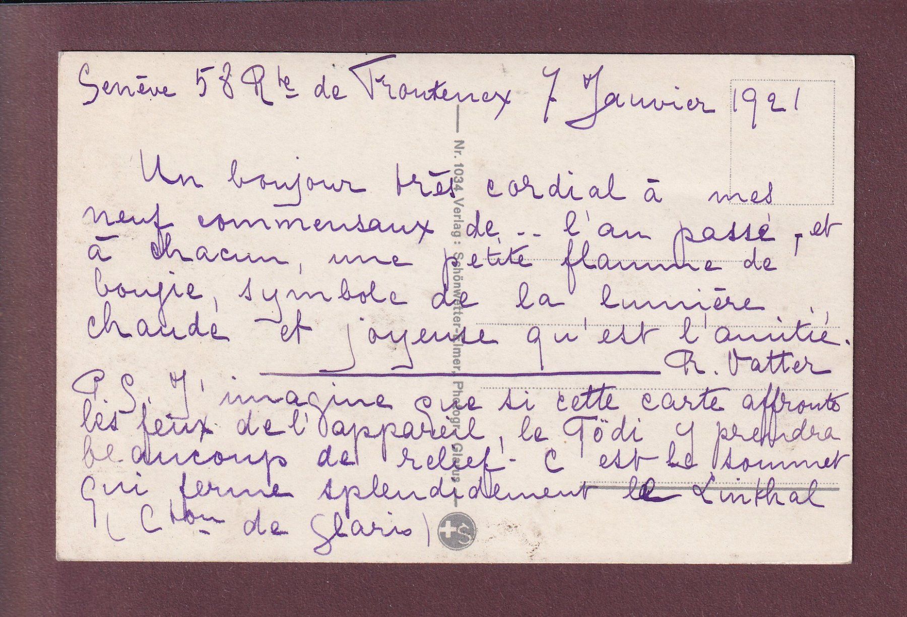 Cartoline postali: TÖDI - 1921 – Usato da Pully venduto da nicecards 1