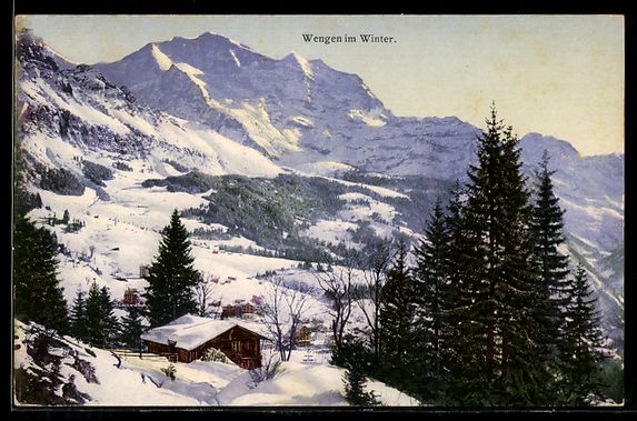 Ansichtskarten: AK Wengen, Wengen im Winter – Gebraucht aus Berlin von bartko-reher