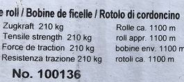 Kabel - Zugschnur aus 100 % Polyolefine.