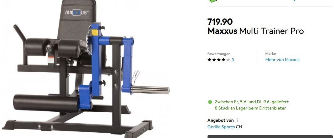 Maxxus Hometrainer: Maxxus Multi Trainer Pro (Neuwertig) – Nuovo (secondo la descrizione) da Frauenfeld venduto da Hangi-Mike 3