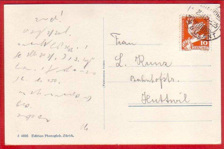 Cartoline postali: NEUVEVILLE – Usato da Grüningen venduto da Kartenlaube 1