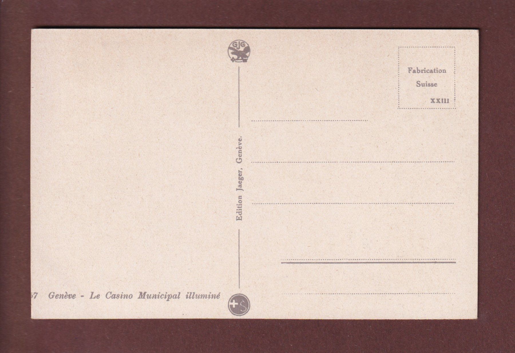 Cartoline postali: GENEVE - Kursaal illuminé – Usato da Pully venduto da nicecards 1