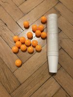 Tischtennisbälle orange, 18 Stk. Konvolut, Bierpong