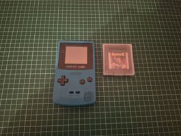 GameBoy Color Teal + Rampage Game - Retro Gaming!
