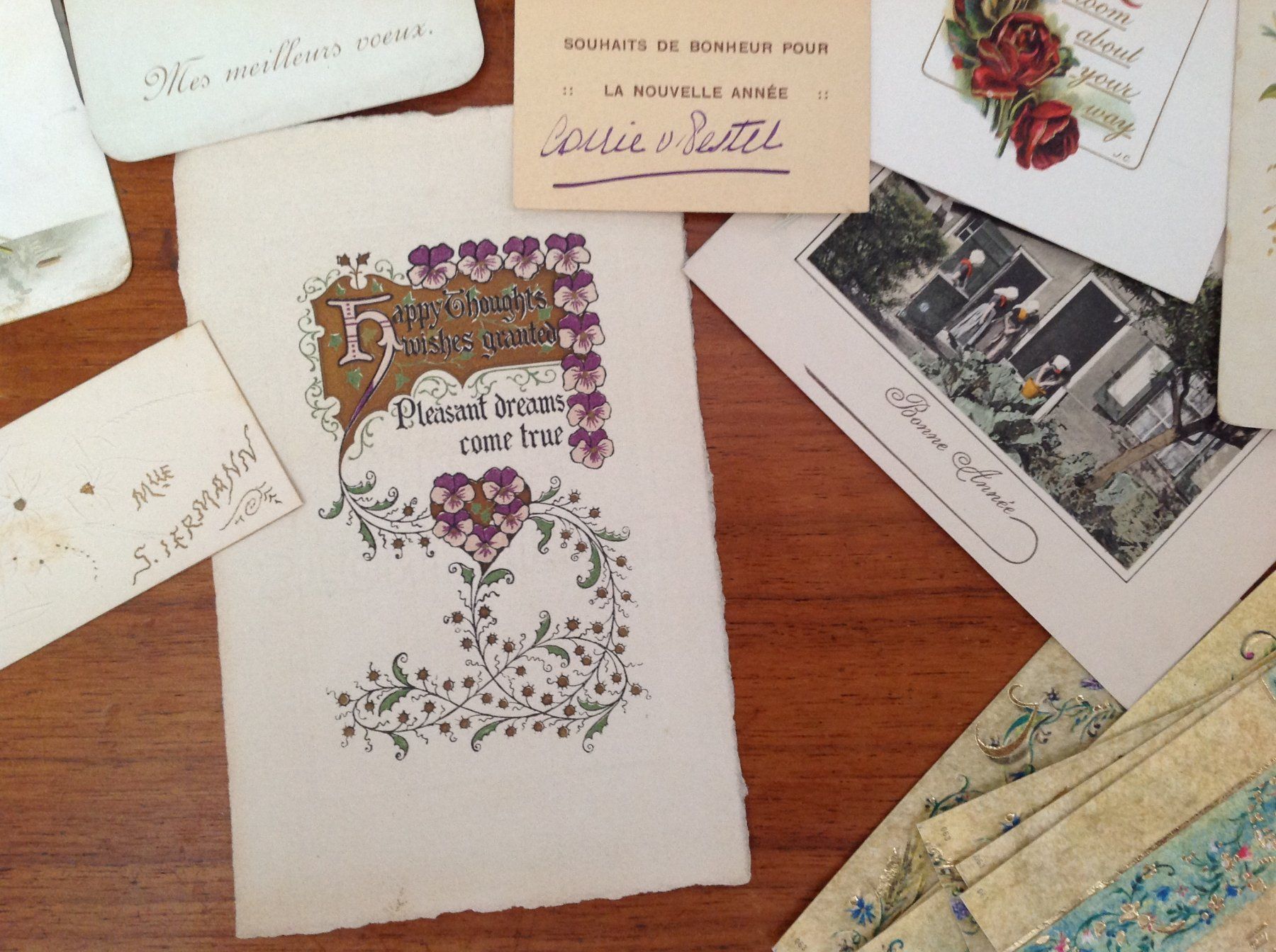 Cartoline postali: AK  carte de voeux circa 1890 / 1900 – Usato da Vuiteboeuf venduto da broticaire 2