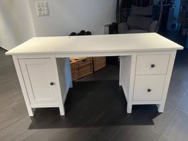 Schreibtisch weiss gebraucht 165x65cm 74cm hoch