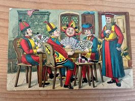 WELTPOSTVEREIN 1917 - JASSER IM KOSTÜM -
