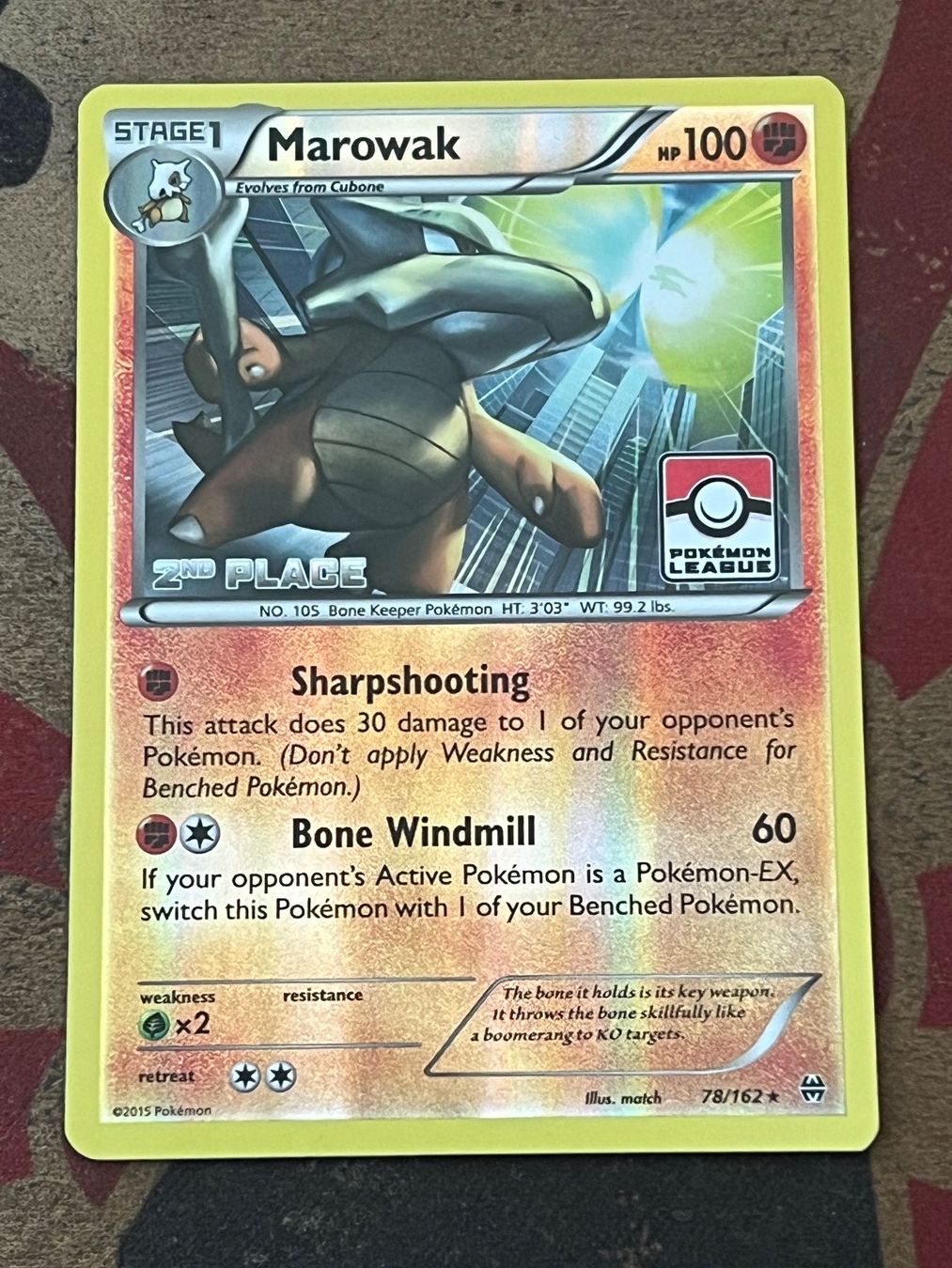 Pokémon Sammelbilder & Trading cards: Second Place Marowak Promo ✨ – Gebraucht aus Wil SG von Eric274