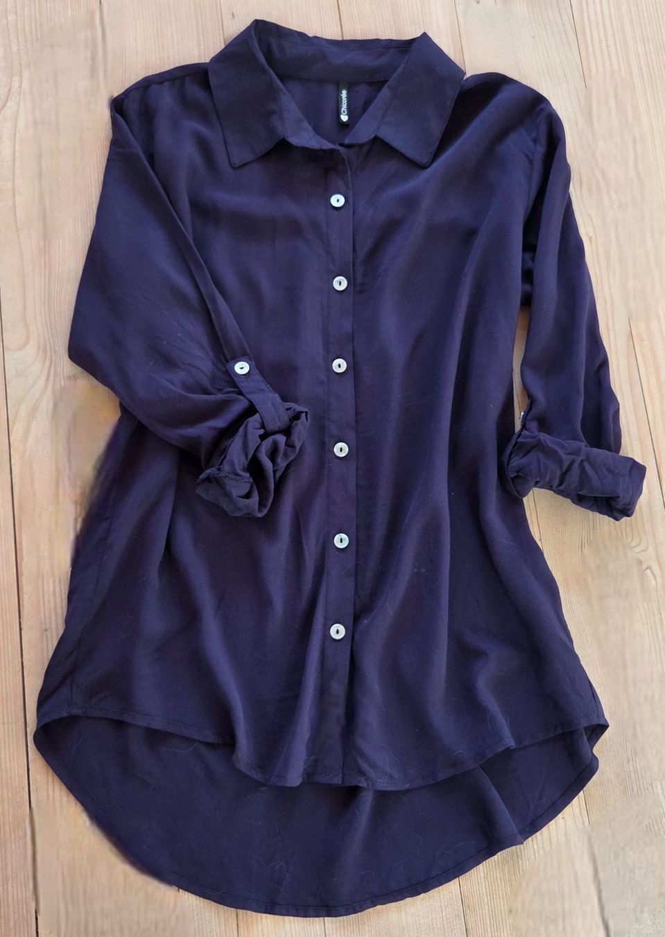 Camicette: Bluse elegant,dunkelblau,angenehmer Stoff,Gr.S – Nuovo (secondo la descrizione) da Siblingen venduto da Vany_McDougall 3