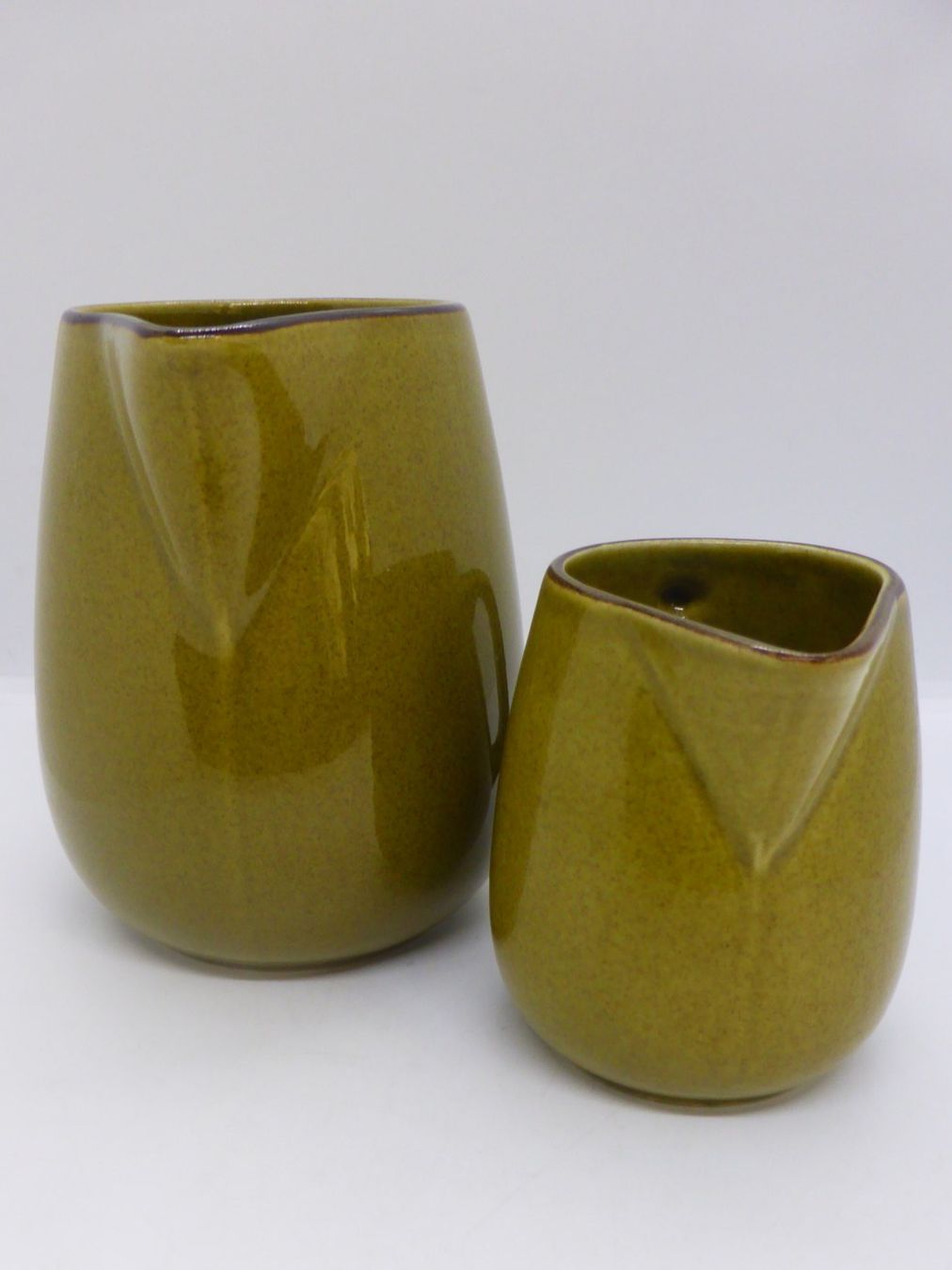 Rössler Caraffe: Rössler 1 pot à crème et lait décor vert olive – Usato da Porrentruy venduto da Kim017 8