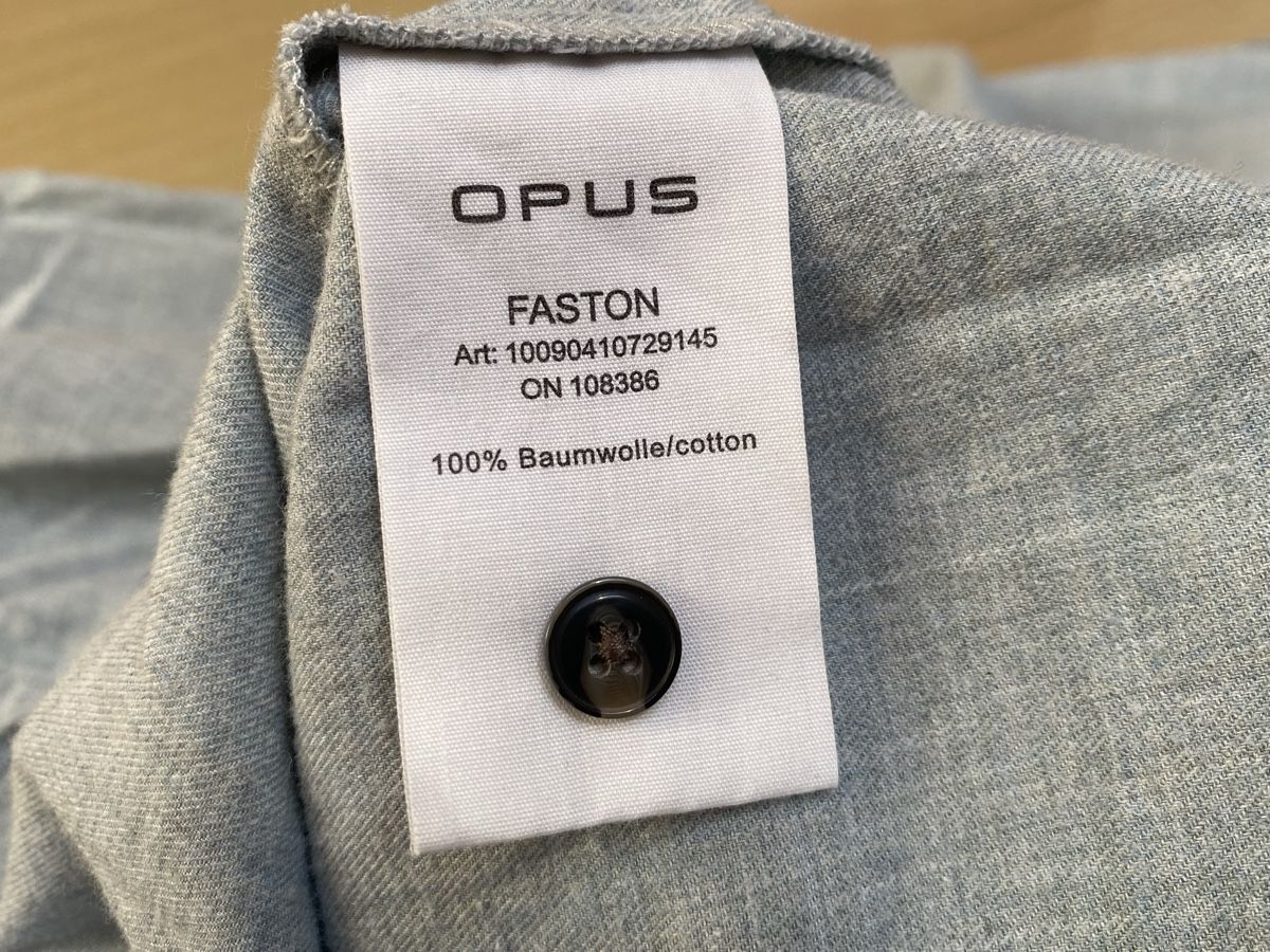 Hugo Boss Camicette: Opus Hemd hellgrün-grau 100% Baumwolle – Nuovo (secondo la descrizione) da Buochs venduto da H16 4