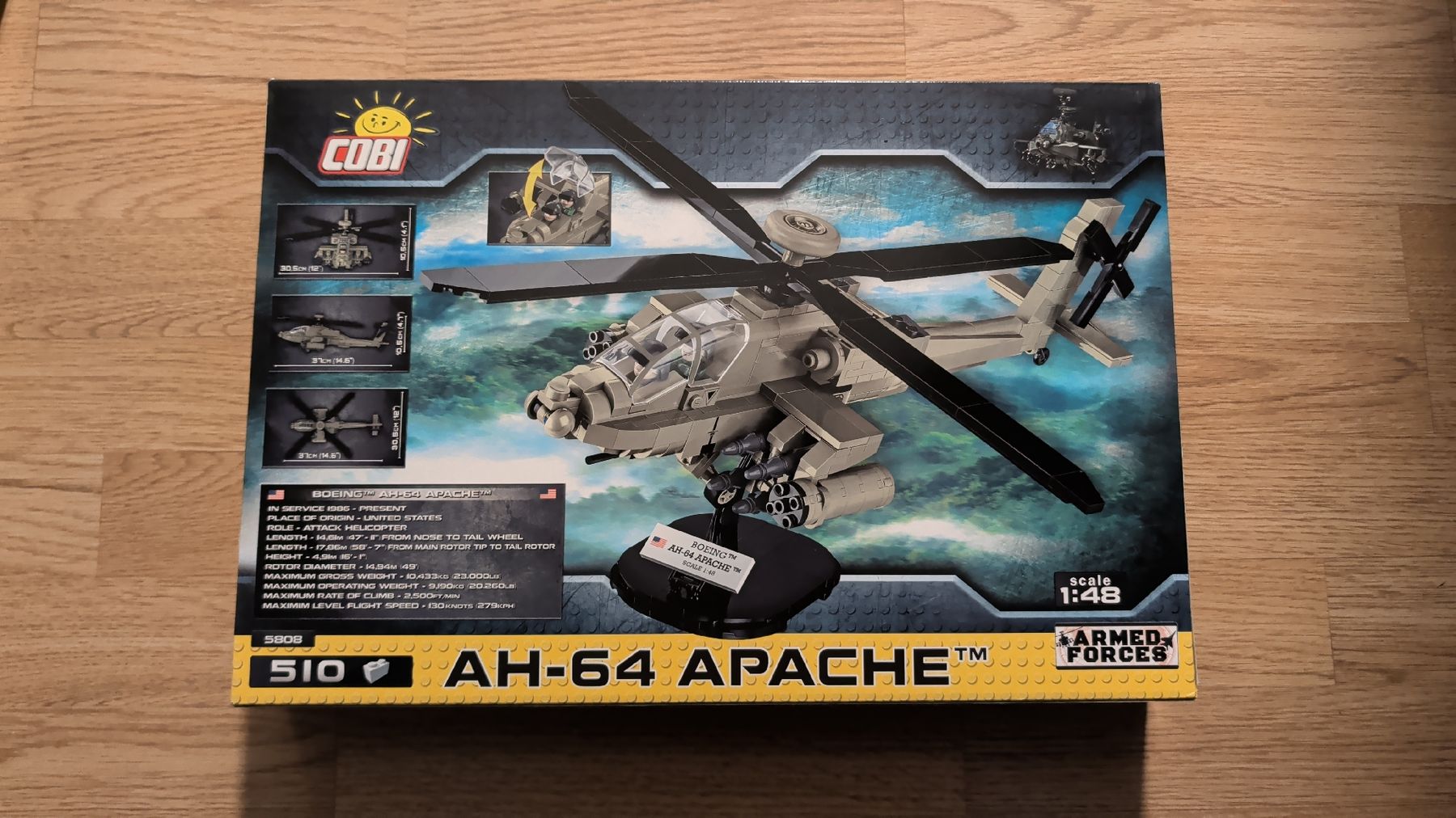 Cobi Kit di costruzioni: Cobi AH-64 APACHE Massstab 1:48 ungeöffnet – Nuovo e nell'imballaggio originale da Beringen venduto da Nuke1 1